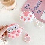 Wholesale Cute Design Cartoon Silicone Cover Skin for Airpod (1 / 2) Charging Case (White Cat Paw)